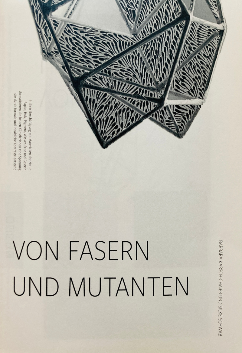 Von Fasern und Mutanten, Ausstellung Gedok Galerie mit Silke Schwab