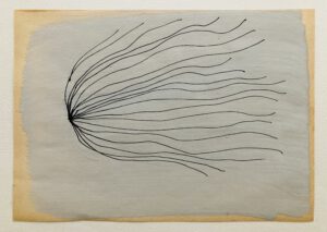Gestein Schiefer hellst Tusche auf Papier