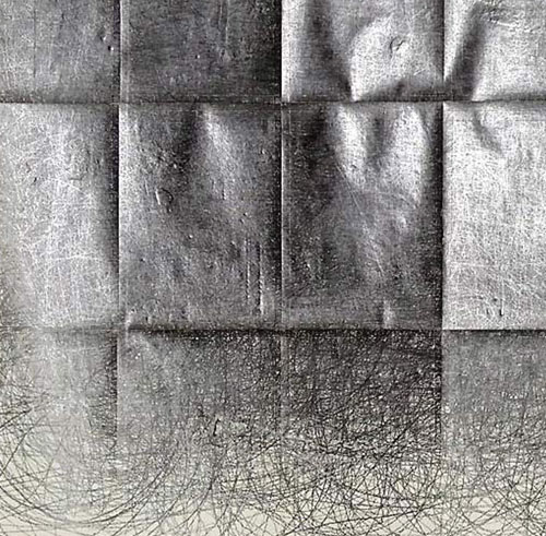 Drawing to music, graphite applied in layers